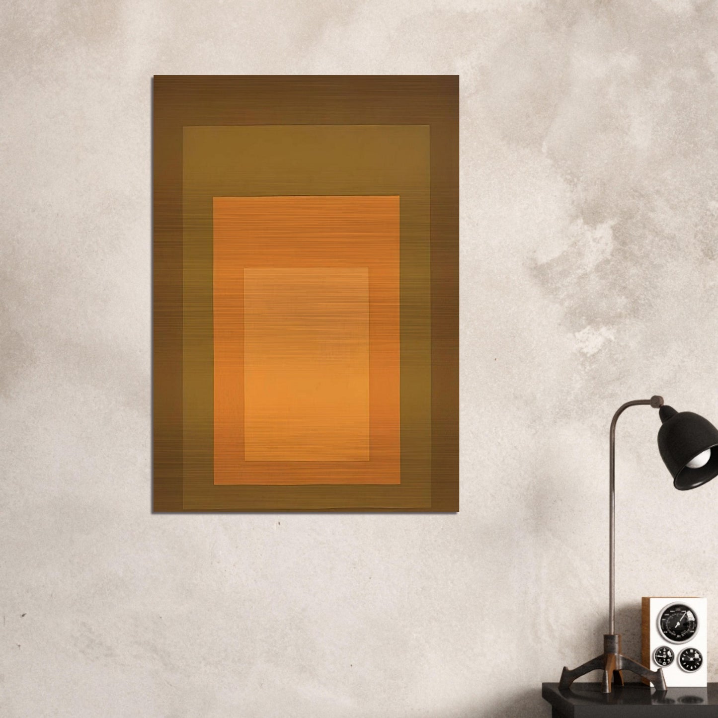 HOMAGE TO THE SQUARE AUTUMN CLIMAX 1963 - Josef Albers Brushed Aluminum Print - 70x100 cm / 28x40 inches | Josef Albers Aluminum Print | Josef Albers Prints