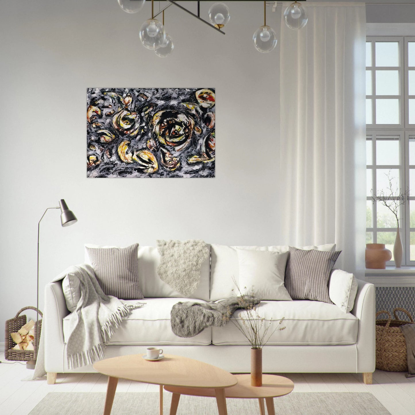 OCEAN GREYNESS 1953 - Jackson Pollock Brushed Aluminum Print - 70x100 cm / 28x40 inches | Jackson Pollock Aluminum Print | Jackson Pollock Prints