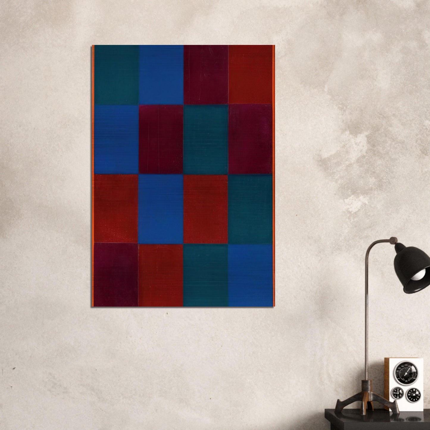 Four Equal Groups of Four - 1970 - Max Bill Brushed Aluminum Print - 70x100 cm / 28x40 inches | Max Bill Aluminum Print | Max Bill Prints