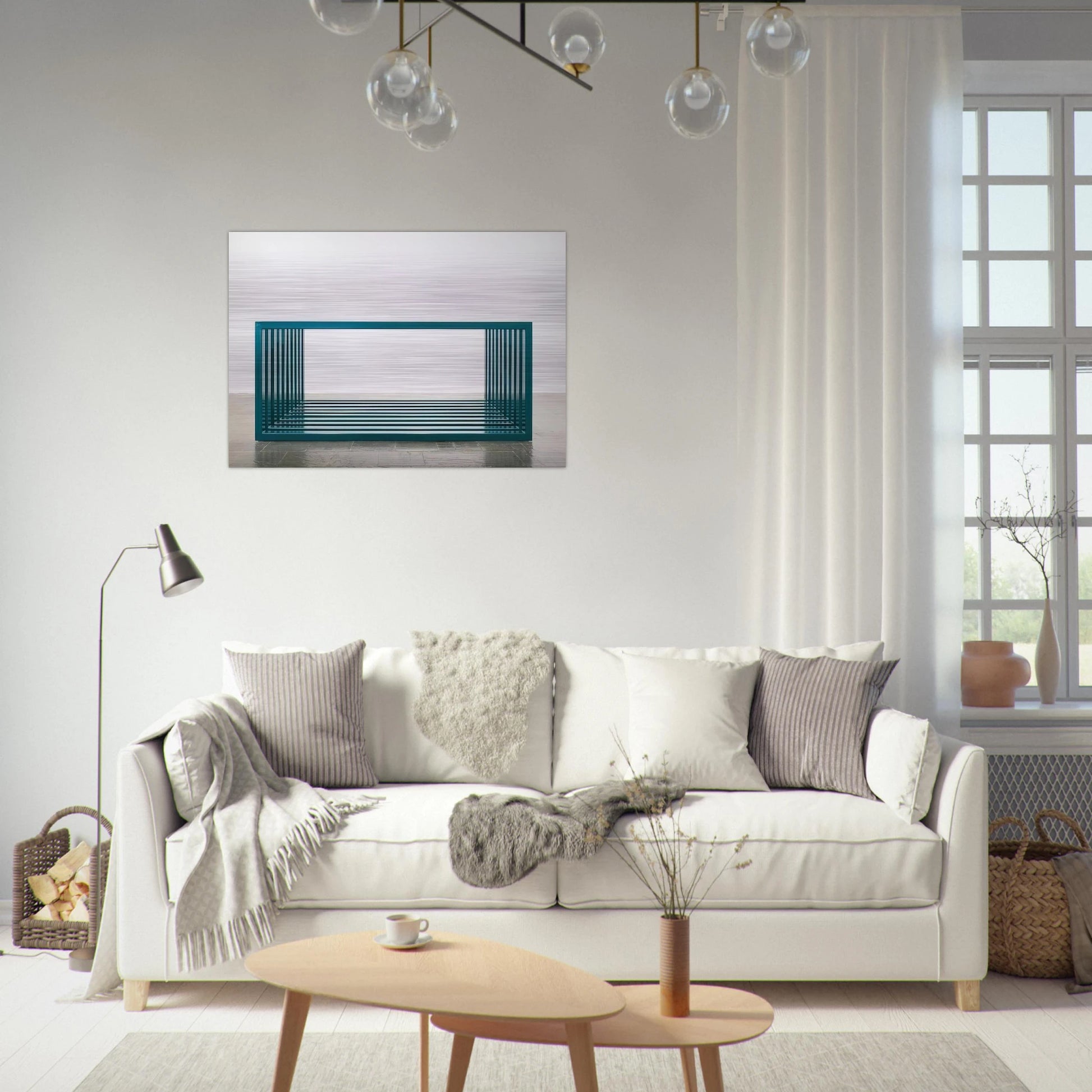 Untitled - 1966 - Donald Judd Brushed Aluminum Print - 70x100 cm / 28x40 inches | Donald Judd Aluminum Print | Donald Judd Prints