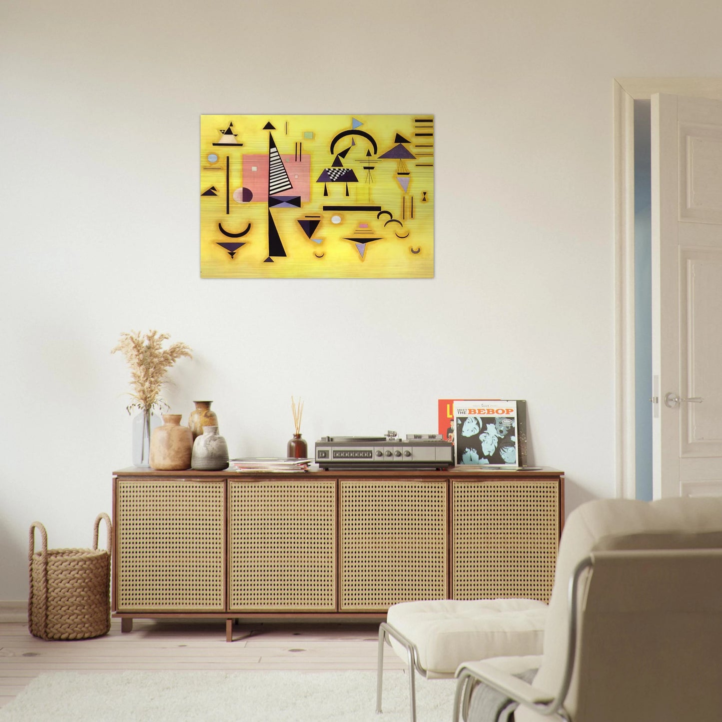 DECISIVE PINK 1932 - Wassily Kandinsky Brushed Aluminum Print - 70x100 cm / 28x40 inches | Wassily Kandinsky Aluminum Print | Wassily Kandinsky Prints