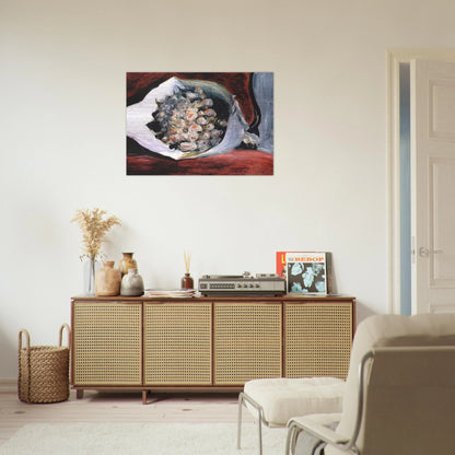 Bouquet in a theater box - Pierre-Auguste Renoir Brushed Aluminum Print - 70x100 cm / 28x40 inches | Pierre-Auguste Renoir Aluminum Print | Pierre-Auguste Renoir Prints
