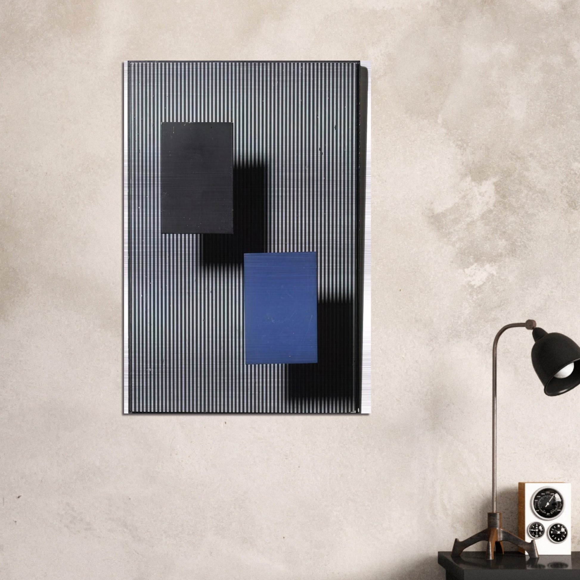 DOS CUADRITOS - Jesus Rafael Soto Brushed Aluminum Print - 70x100 cm / 28x40 inches | Jesus Rafael Soto Aluminum Print | Jesus Rafael Soto Prints