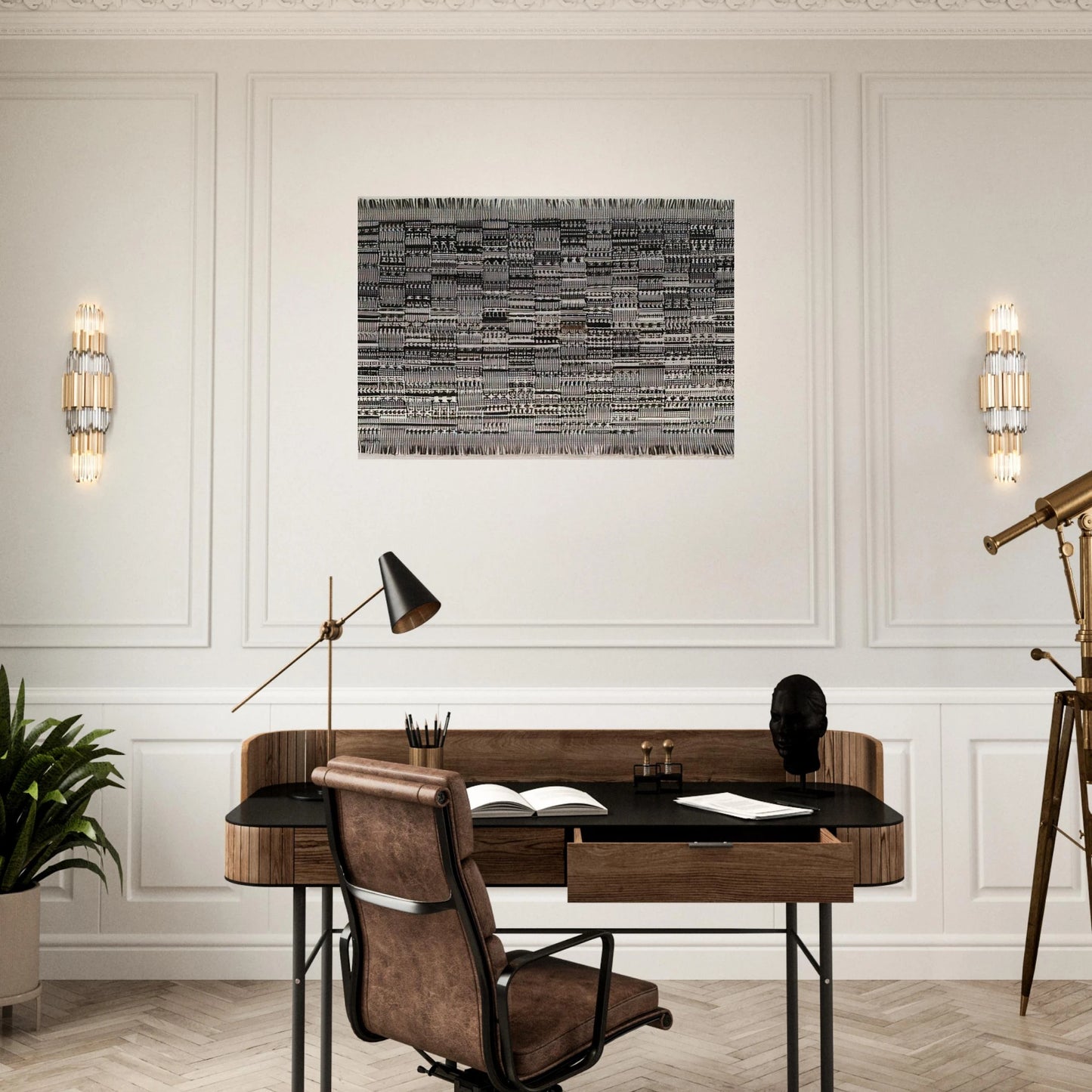 OPEN LETTER 1958 - Anni Albers Brushed Aluminum Print - 70x100 cm / 28x40 inches | Anni Albers Aluminum Print | Anni Albers Prints