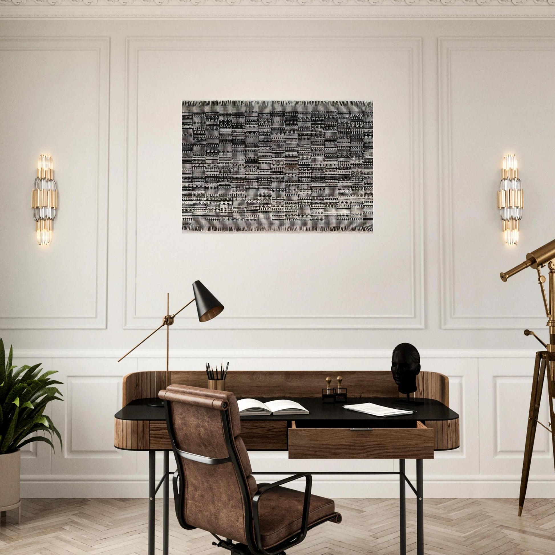 OPEN LETTER 1958 - Anni Albers Brushed Aluminum Print - 70x100 cm / 28x40 inches | Anni Albers Aluminum Print | Anni Albers Prints