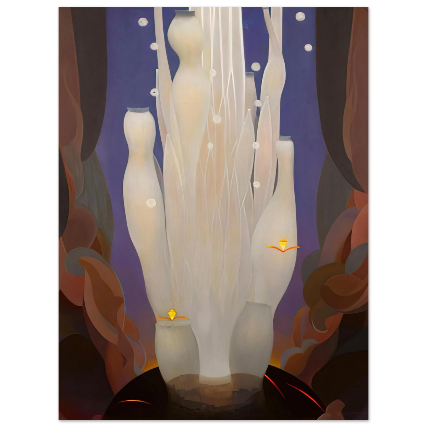 Agnes Lawrence Pelton - Fire Sounds - 1930  75x100 cm / 30x40inches Fine Art Poster