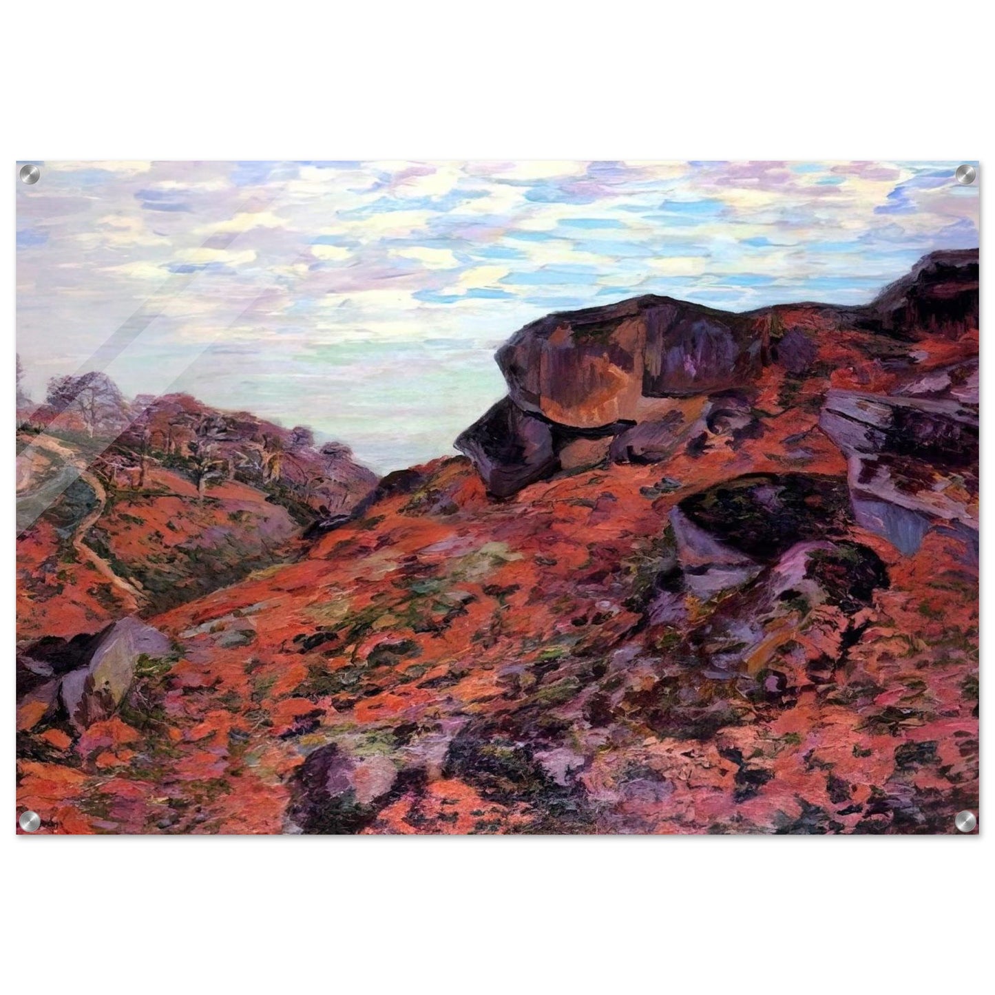 Crozant, les Monts Sedelle, matin - 1895 - Armand Guillaumin Acrylic Print - 70x100 cm / 28x40″ inches | Armand Guillaumin Wall Art | Armand Guillaumin Prints