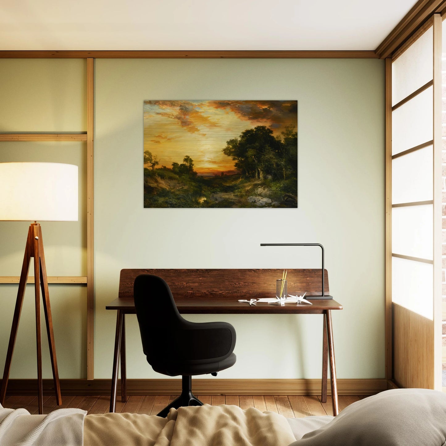 Sunset Amagansett - Thomas Moran Brushed Aluminum Print - 70x100 cm / 28x40 inches | Thomas Moran Aluminum Print | Thomas Moran Prints
