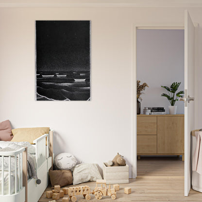 FLUORESCENT SEA - MC Escher Brushed Aluminum Print - 70x100 cm / 28x40 inches | MC Escher Aluminum Print | MC Escher Prints | Maurits Cornelis Escher Prints