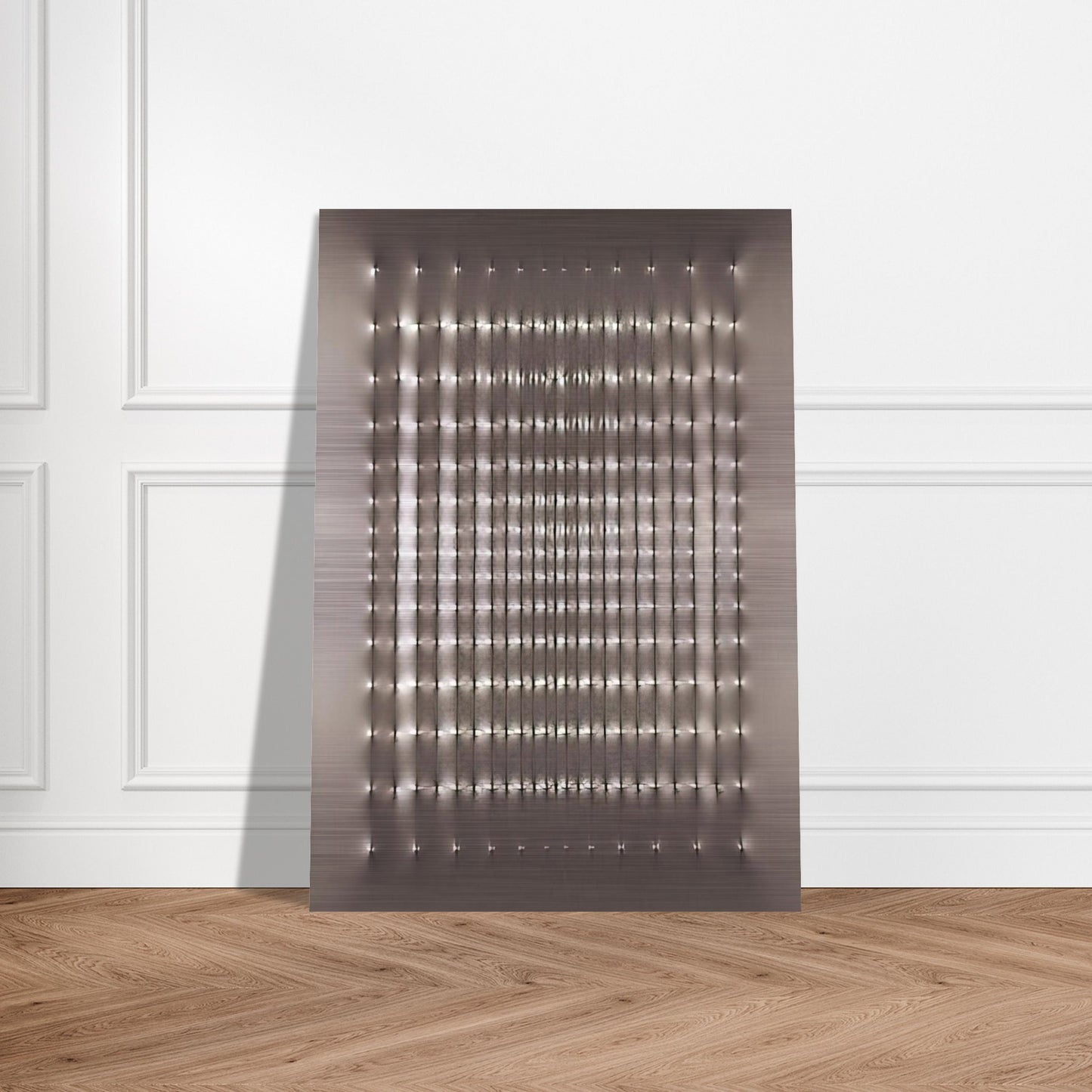 Superficie alluminio - 1969 - Enrico Castellani Brushed Aluminum Print - 70x100 cm / 28x40 inches | Enrico Castellani Aluminum Print | Enrico Castellani Prints