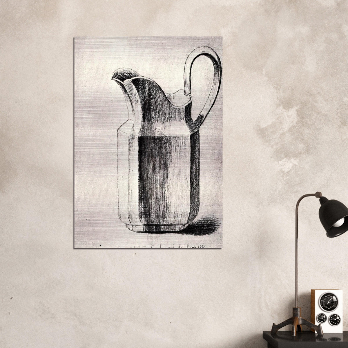 Milk Jug - Vincent van Gogh Brushed Aluminum Print - 70x100 cm / 28x40 inches | Vincent van Gogh Aluminum Print | Vincent van Gogh Prints