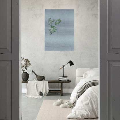 Colors on Blue - Post-Painterly Abstraction - Robert Goodnough Brushed Aluminum Print - 70x100 cm / 28x40 inches | Robert Goodnough Aluminum Print | Robert Goodnough Prints