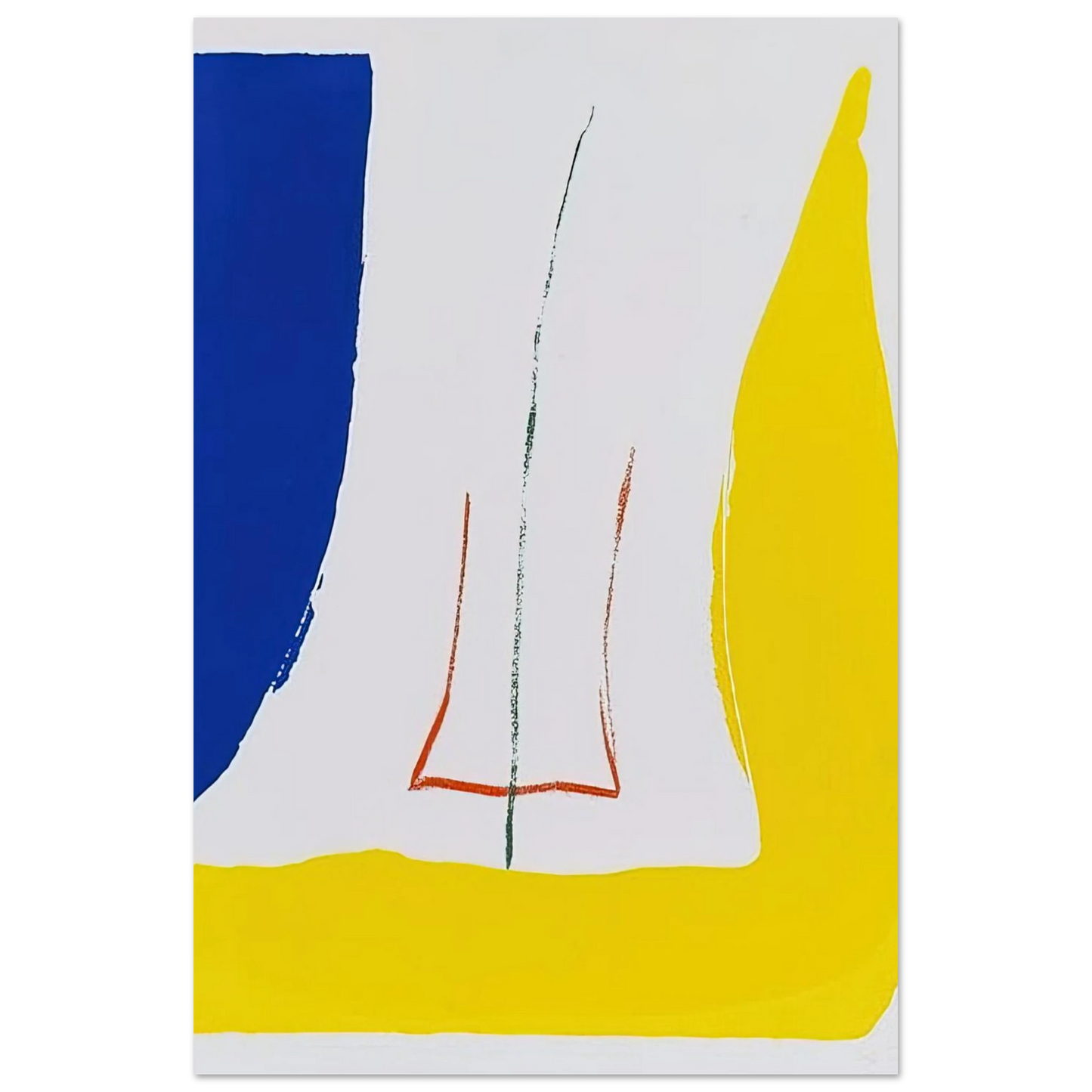Helen Frankenthaler - Sun Corner - 1968 Wall art - 40x50 cm / 16x20 inches - Premium Wooden Framed Poster With Fine Art Paper-canvas - Wood frame