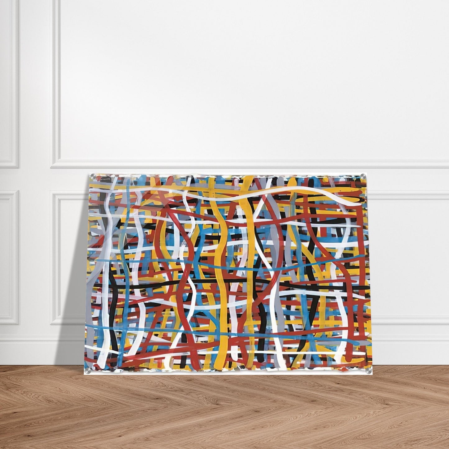 Irregular Vertical and Horizontal Bands of Color Superimposed - Sol LeWitt Acrylic Print - 70x100 cm / 28x40″ inches | Sol LeWitt Wall Art | Sol LeWitt Prints