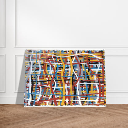 Irregular Vertical and Horizontal Bands of Color Superimposed - Sol LeWitt Acrylic Print - 70x100 cm / 28x40″ inches | Sol LeWitt Wall Art | Sol LeWitt Prints