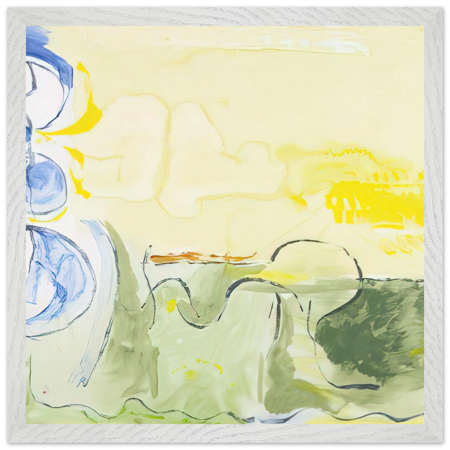 Helen Frankenthaler - Flotilla - 2006 Wall art - 40x60 cm / 16x24 inches - Premium Wooden Framed Poster With Fine Art Paper-canvas - Black frame