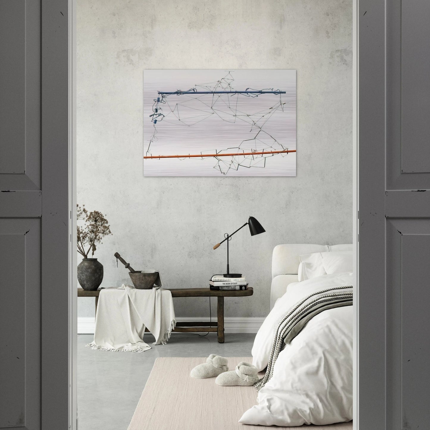 Drawing without Paper 8425 and 8426 - 1984 - Gego Brushed Aluminum Print - 70x100 cm / 28x40 inches | Gego Aluminum Print | Gego Prints