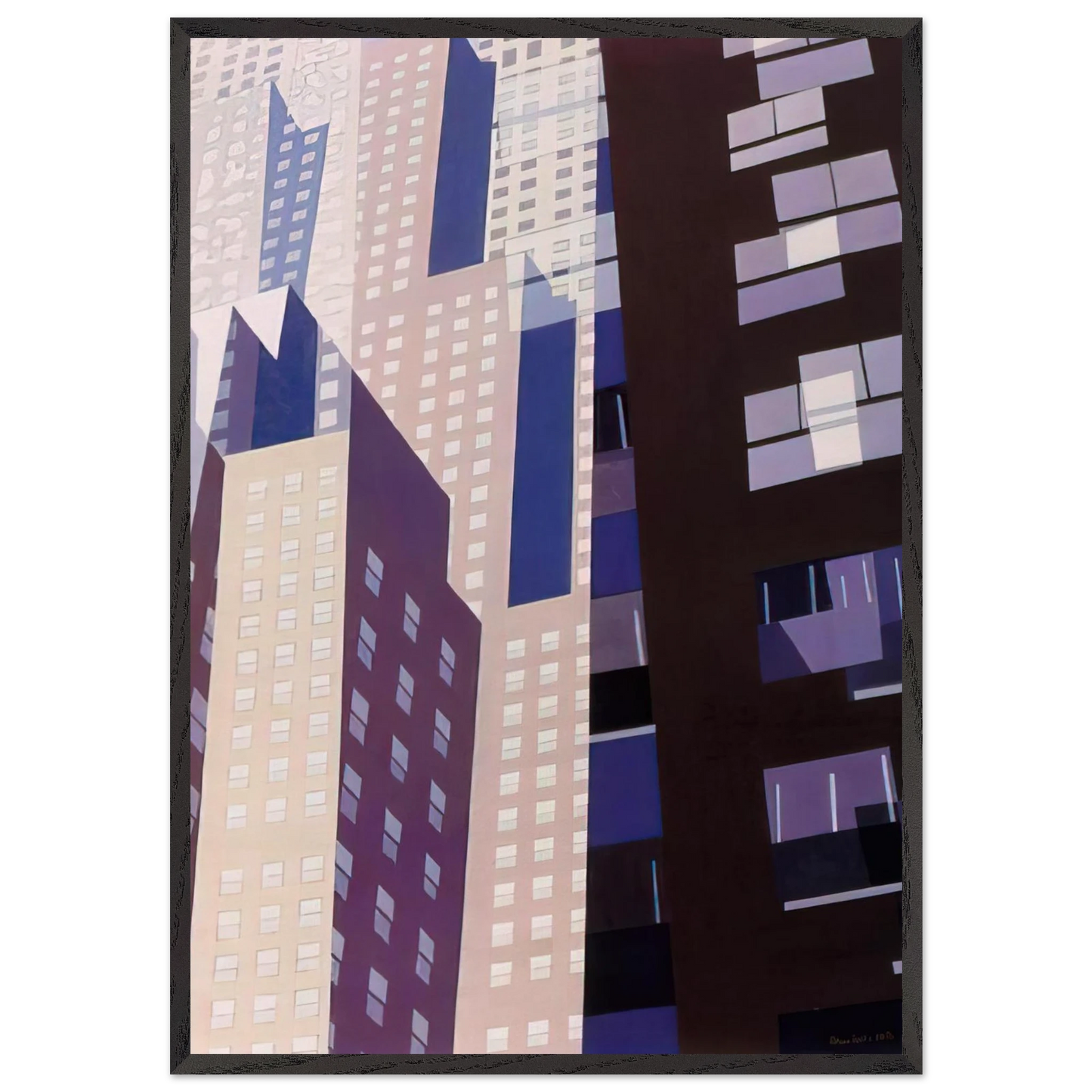 Windows - 1952 - Charles Sheeler 70x100 cm / 28x40 inches Framed Art Print – Black Wooden Frame