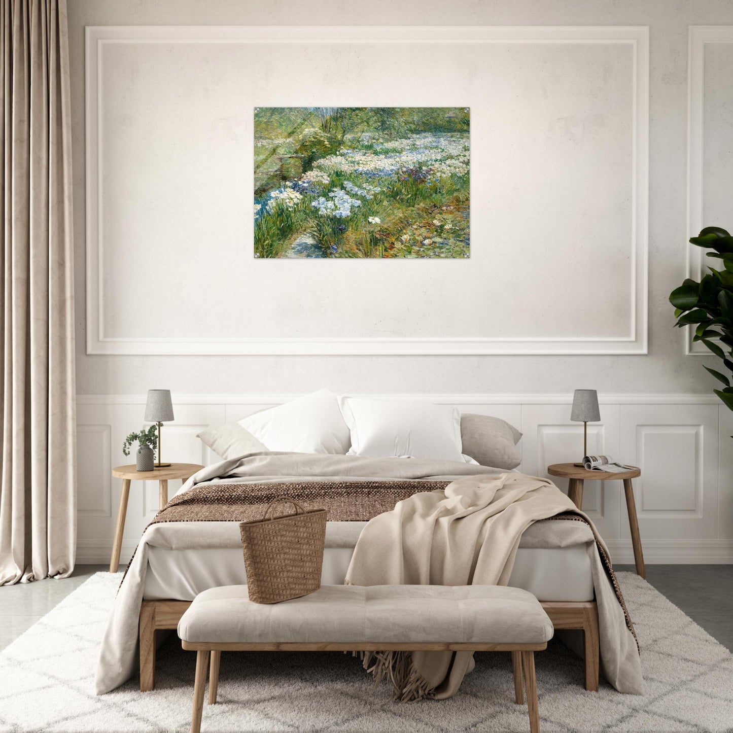 The Water Garden - Childe Hassam Acrylic Print - 70x100 cm / 28x40″ inches
