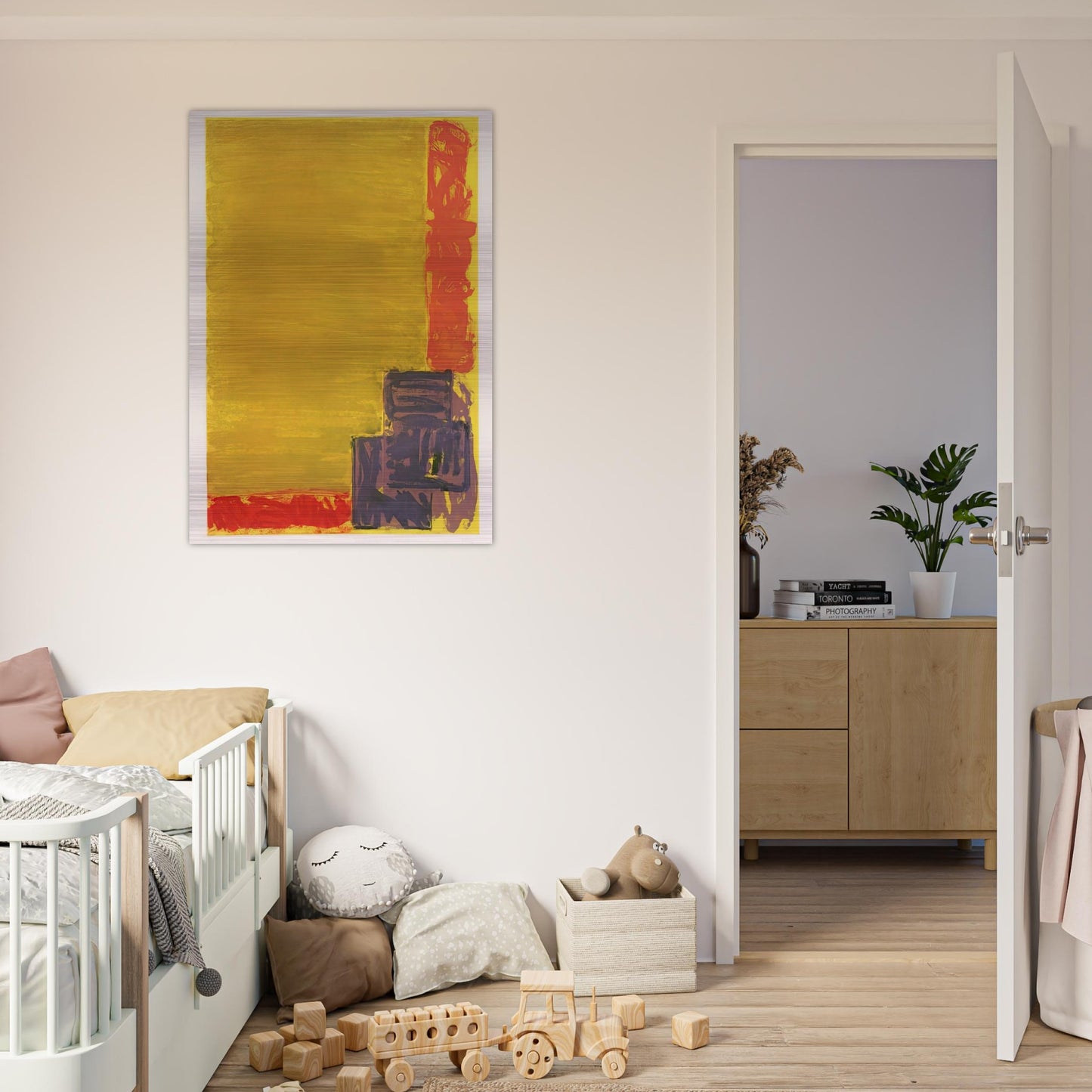 View - 1979 - John Hoyland Brushed Aluminum Print - 70x100 cm / 28x40 inches | John Hoyland Aluminum Print | John Hoyland Prints