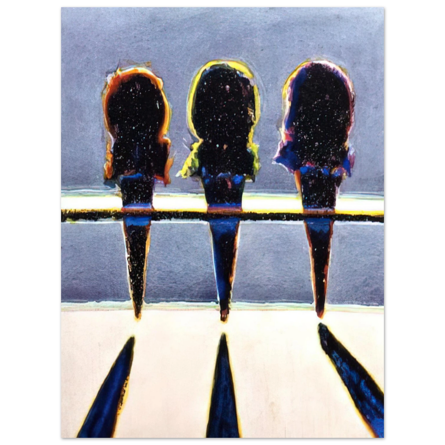 Wayne Thiebaud - Dark Cones - 1964 Wall Art - 60x80 cm / 24x32 inches - Premium Wooden Framed Poster With Fine Art Paper - Black frame
