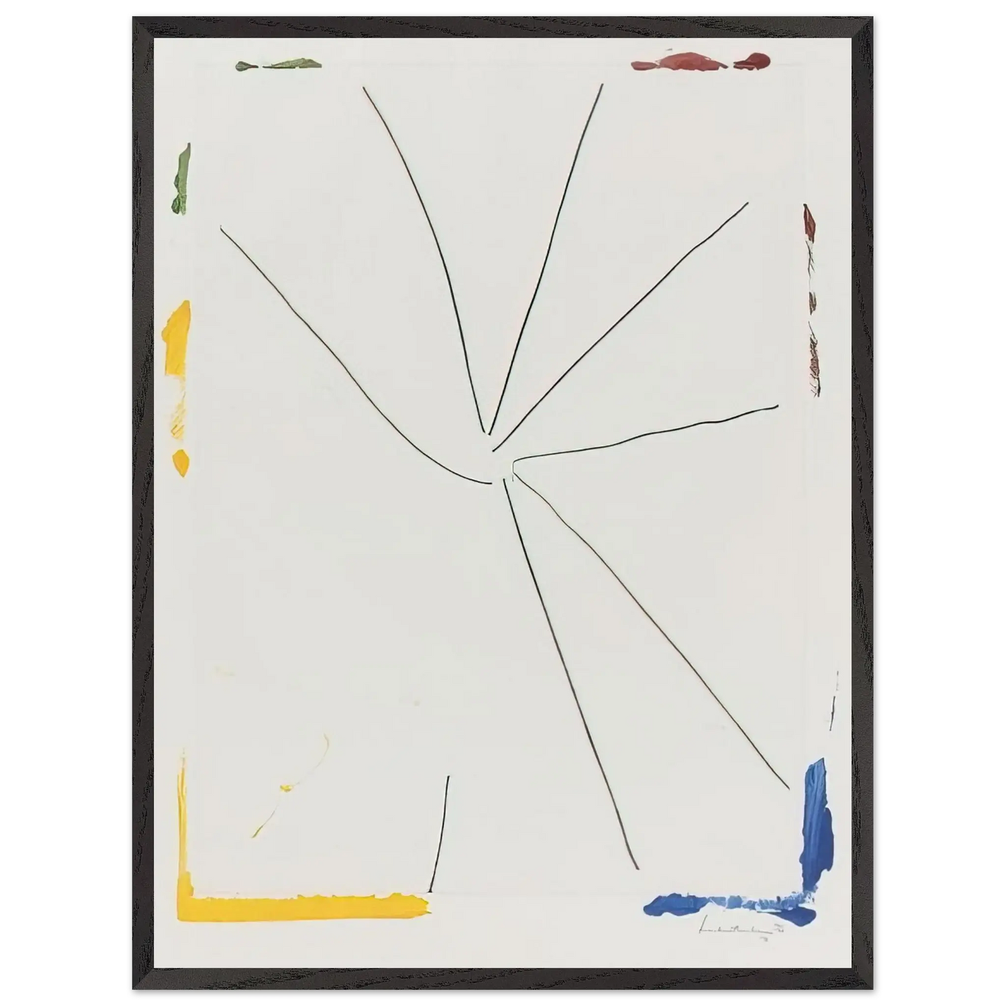 Helen Frankenthaler - Free Wheeling - 1971 Wall art - 30x45 cm / 12x18 Inches - Premium Wooden Framed Poster With Fine Art Paper - Wood frame