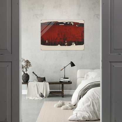 Composition rouille et noire XXV - 1974 - Pierre Soulages Acrylic Print - 70x100 cm / 28x40″ inches | Pierre Soulages Wall Art | Pierre Soulages Prints