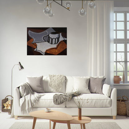 THE GOBLET 1927 - Juan Gris Brushed Aluminum Print - 70x100 cm / 28x40 inches | Juan Gris Aluminum Print | Juan Gris Prints