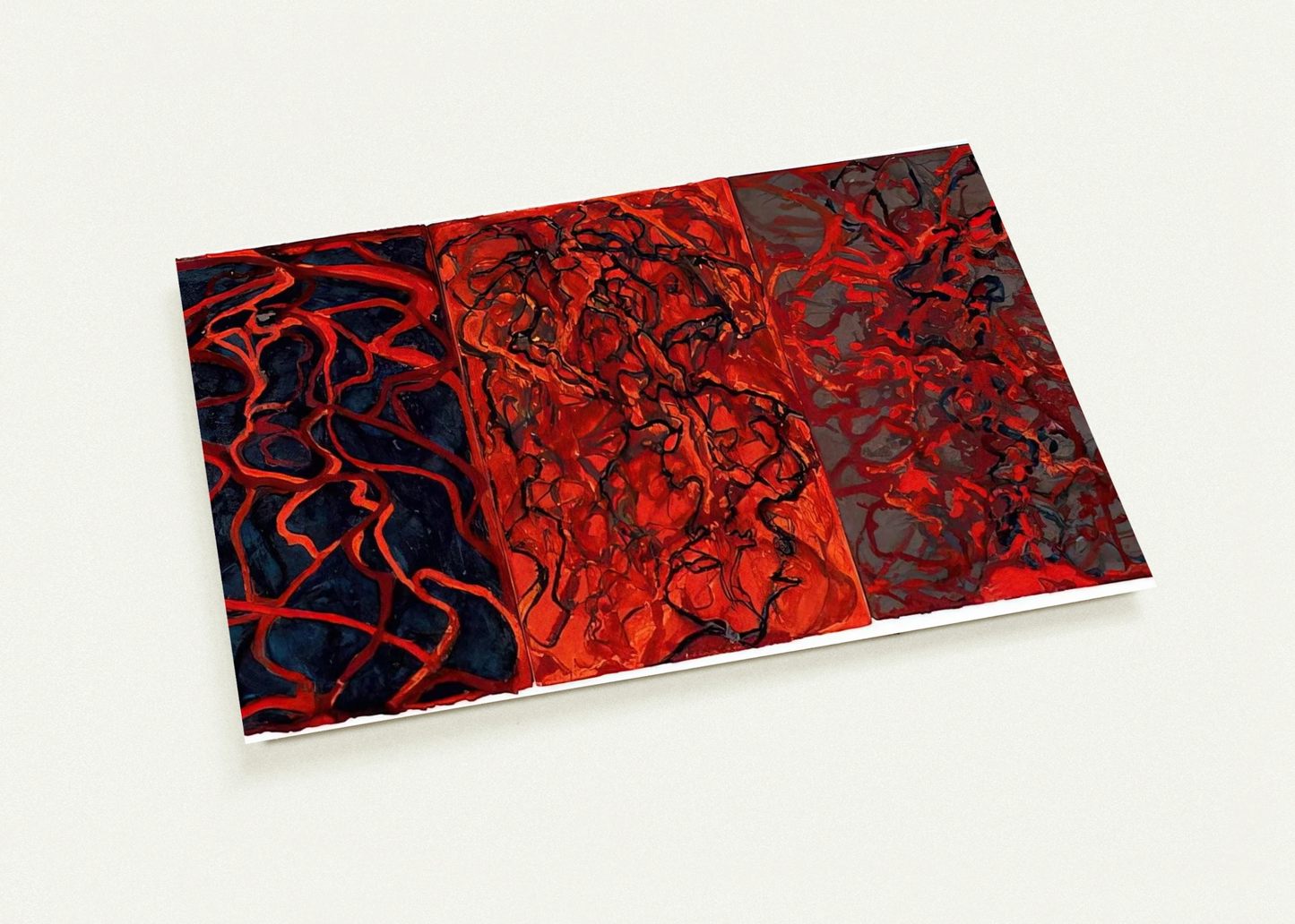 Nevisian Triptych - 2008 By Brice Marden Pack of 10 Post Cards | Brice Marden Post Cards | A6 (10.5 x 14.8 cm) - 4.1 x 5.8 inches
