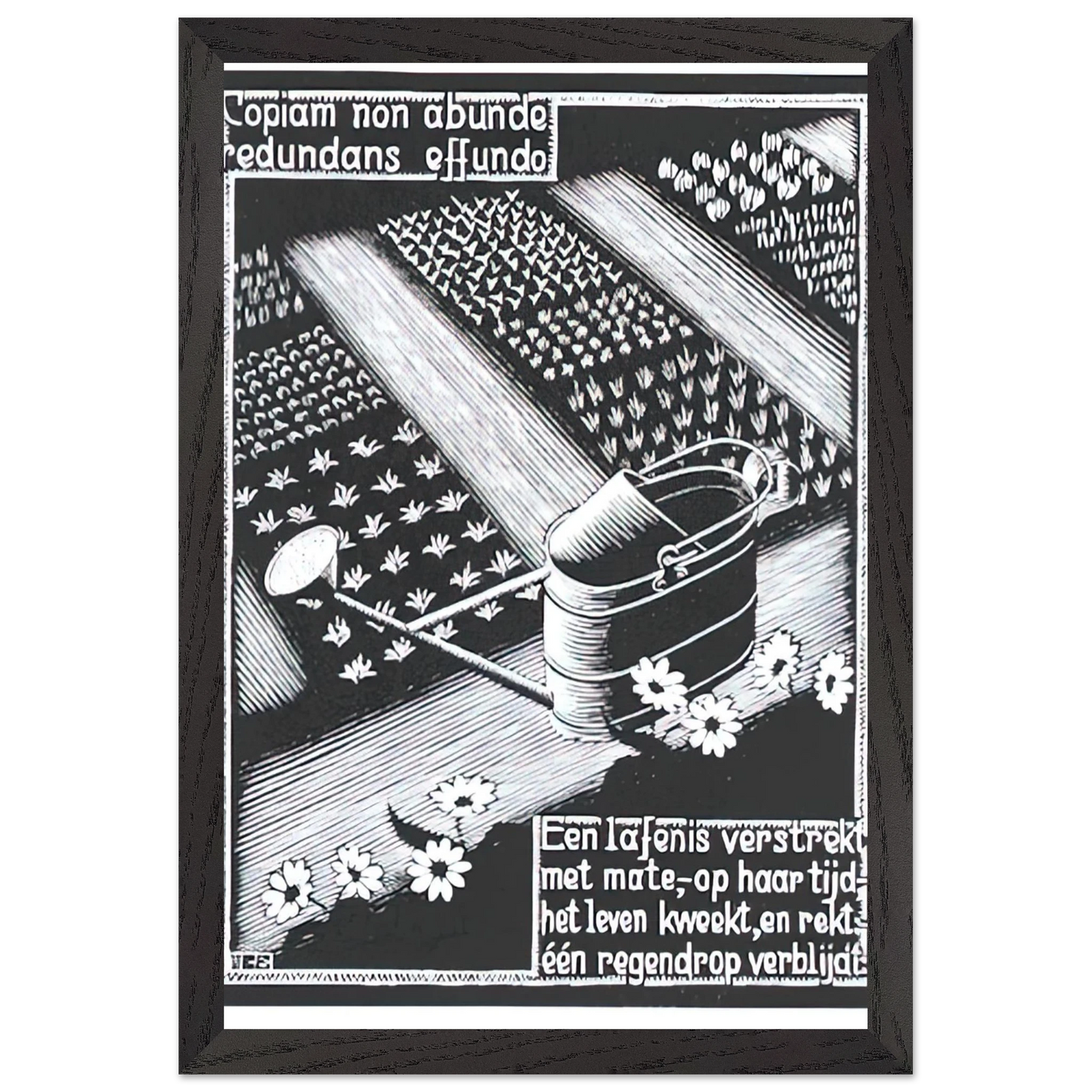 MC Escher - WATERINGCAN Wall Art - 60x80 cm / 24x32 inches - Fine Art Poster-canvas - -