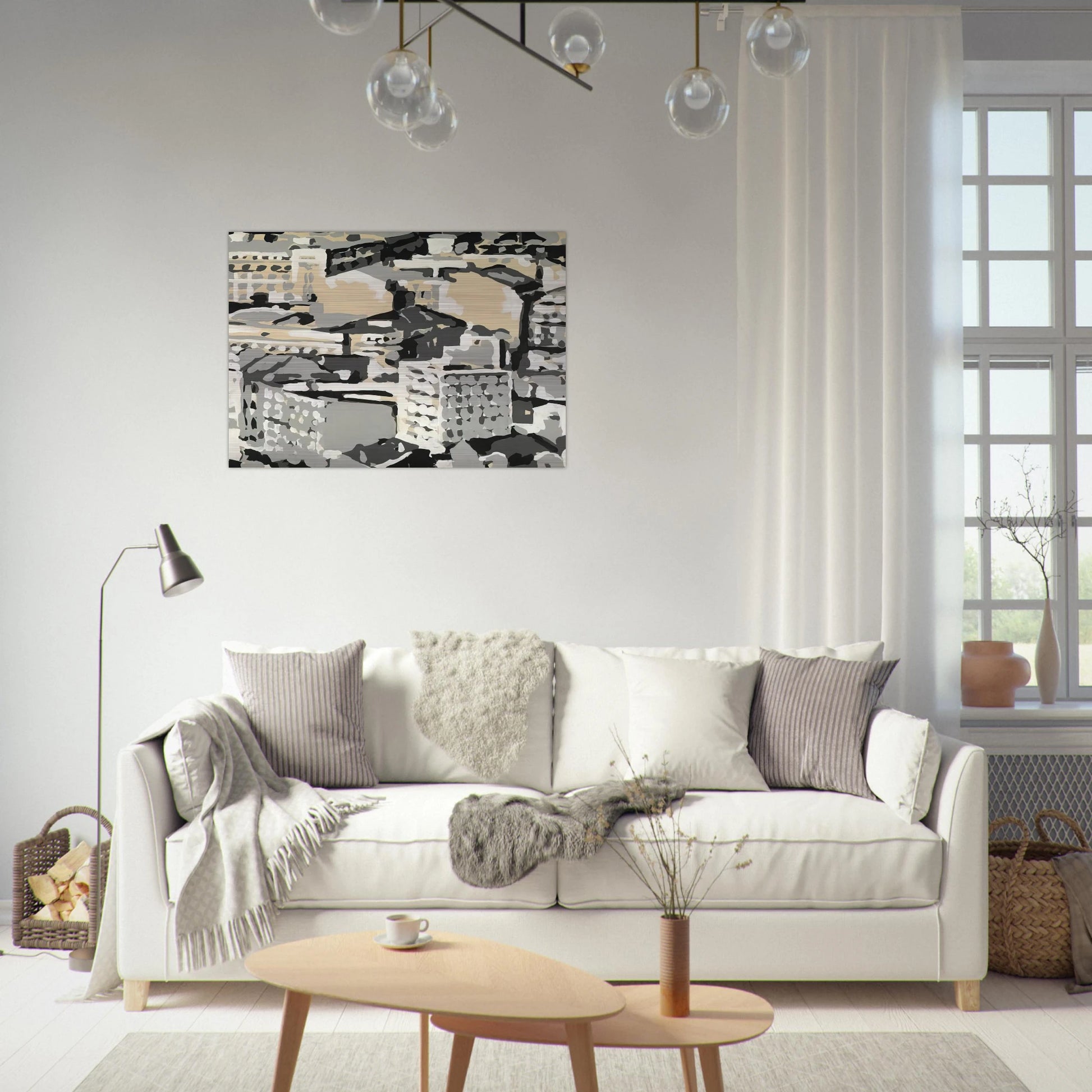TOWNSCAPE 1969 0 - Gerhard Richter Brushed Aluminum Print - 70x100 cm / 28x40 inches | Gerhard Richter Aluminum Print | Gerhard Richter Prints