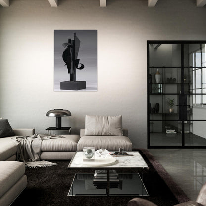 SKY HOOK MAQUETTE 1977 - Louise Nevelson Brushed Aluminum Print - 70x100 cm / 28x40 inches | Louise Nevelson Aluminum Print | Louise Nevelson Prints