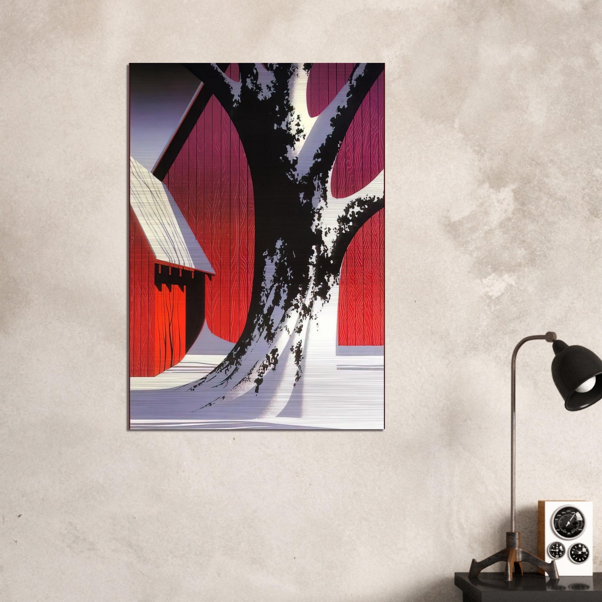 Ruby - Eyvind Earle Brushed Aluminum Print - 70x100 cm / 28x40 inches | Eyvind Earle Aluminum Print | Eyvind Earle Prints