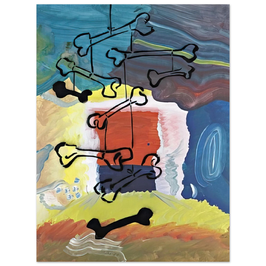 Sigmar Polke - KNOCHEN MOBILE 1981  75x100 cm / 30x40inches Fine Art Poster