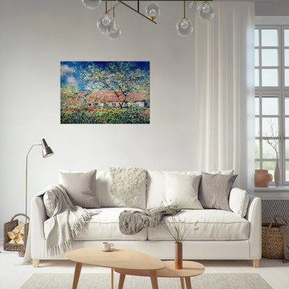Springtime at Giverny - claude monet Brushed Aluminum Print - 70x100 cm / 28x40 inches | claude monet Aluminum Print | claude monet Prints