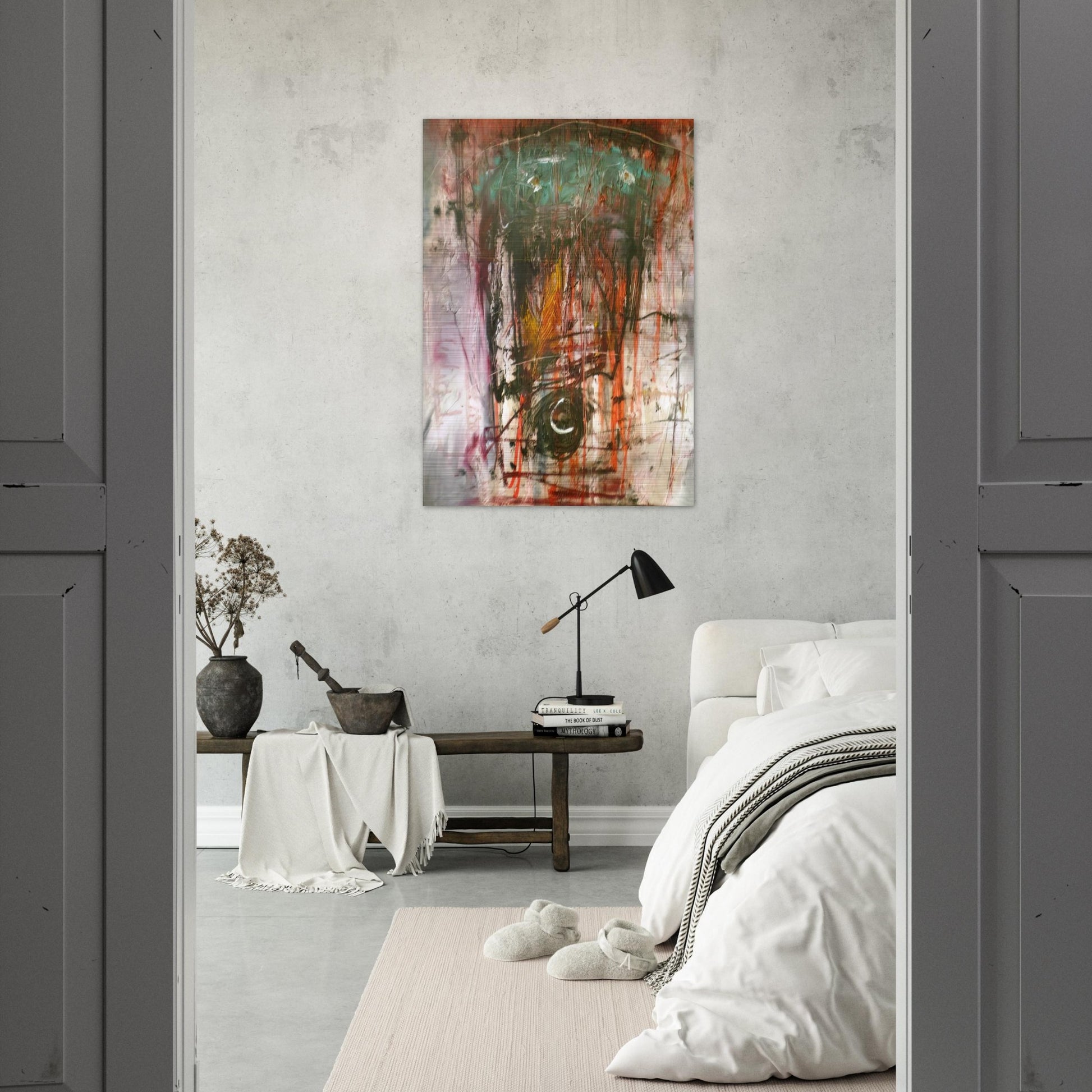 Composition - 1947 - Wols Brushed Aluminum Print - 70x100 cm / 28x40 inches | Wols Aluminum Print | Wols Prints