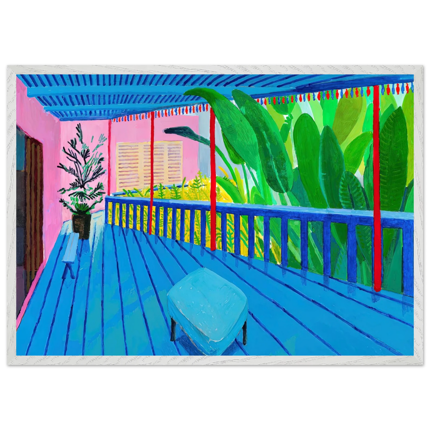 David Hockney - David Hockney Wall art - 45x60 cm / 18x24 inches - Premium Wooden Framed Poster With Fine Art Paper-canvas - Wood frame