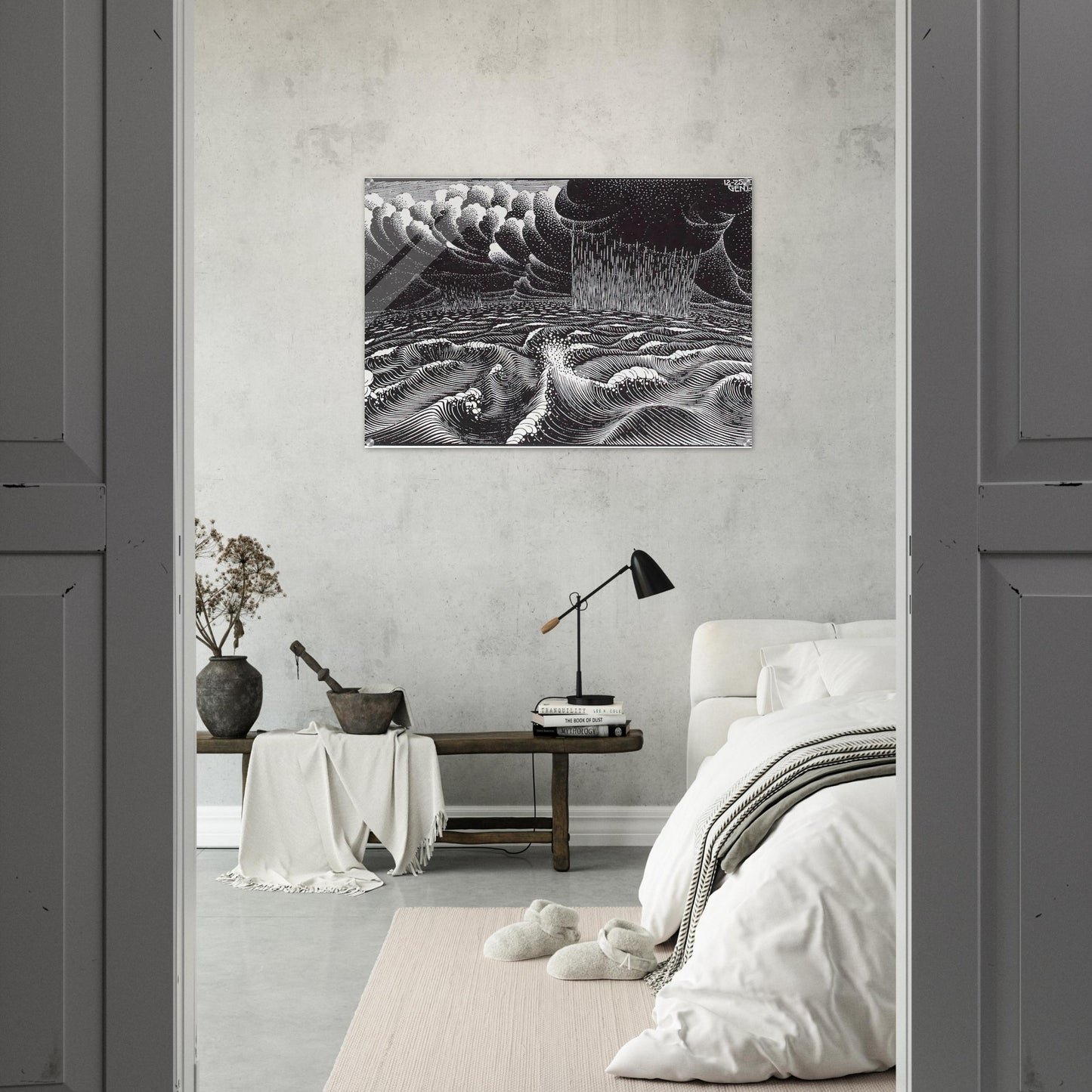 THE 2ND DAY OF THE CREATION - MC Escher Acrylic Print - 70x100 cm / 28x40″ inches | Maurits Cornelis Escher Prints
