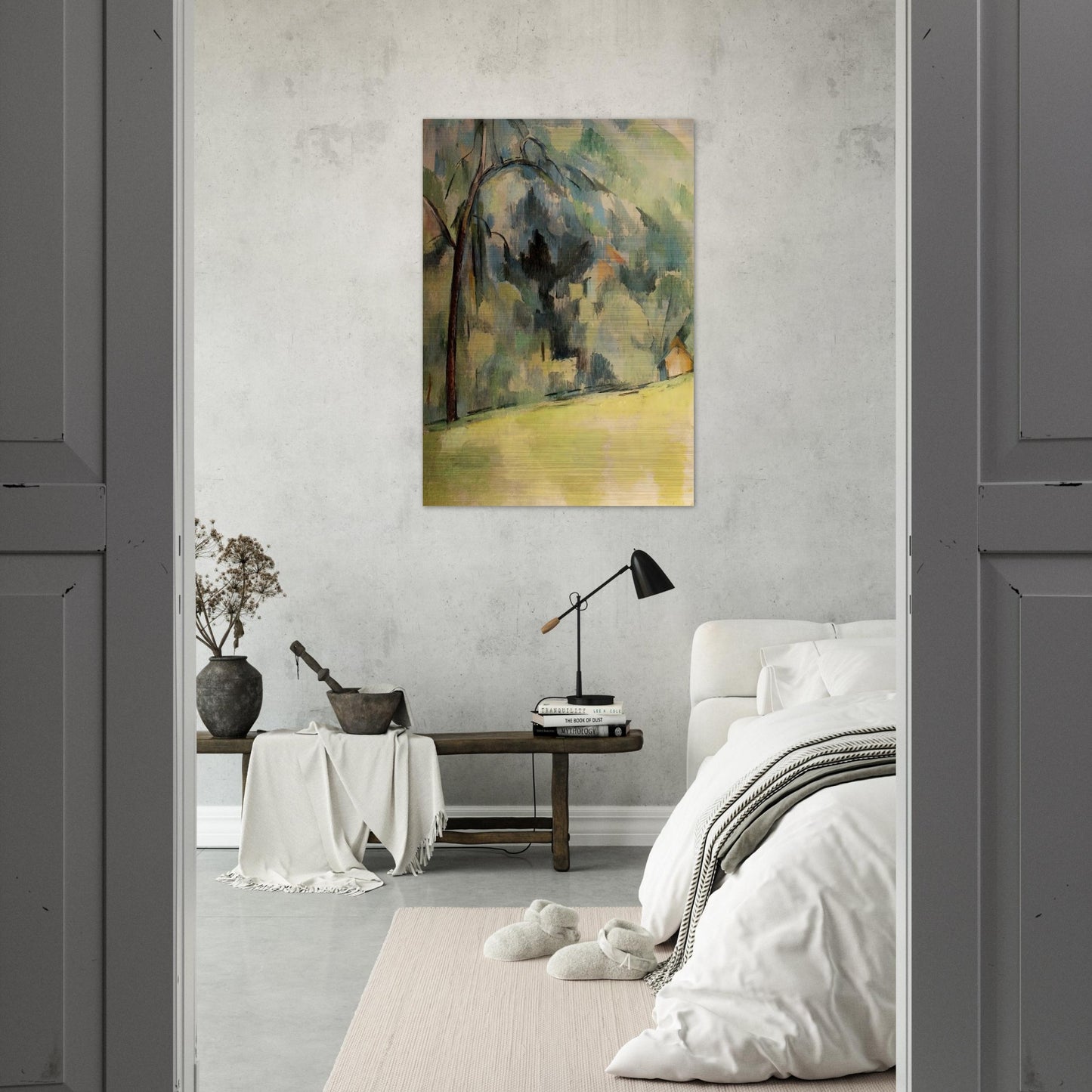 Morning in Provence - Paul Cézanne Brushed Aluminum Print - 70x100 cm / 28x40 inches | Paul Cézanne Aluminum Print | Paul Cézanne Prints