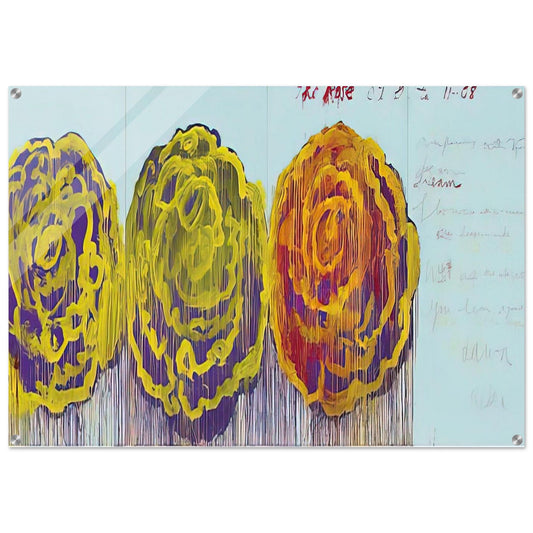 The Rose  III  - Cy Twombly Acrylic Print - 70x100 cm / 28x40″ inches | Cy Twombly Wall Art | Cy Twombly Prints
