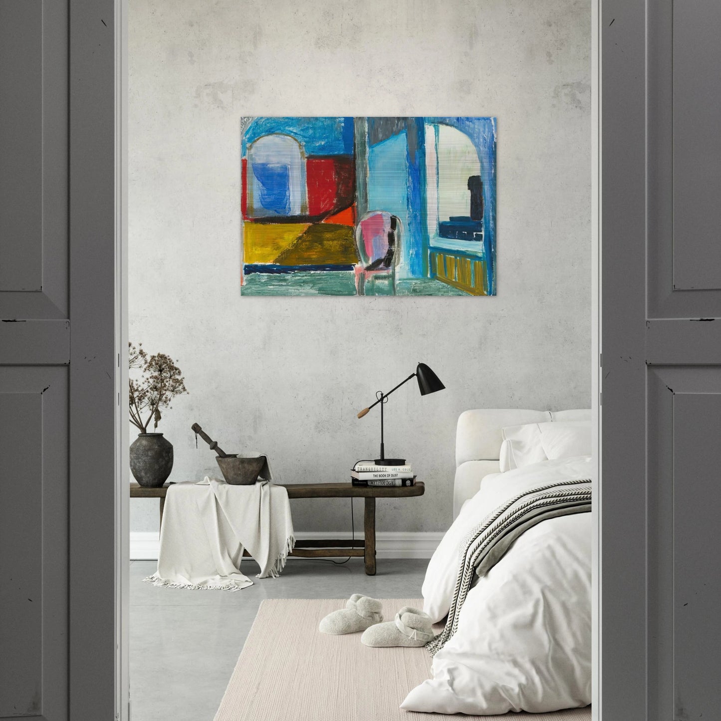 Interior - 1951 - Tove Jansson Brushed Aluminum Print - 70x100 cm / 28x40 inches | Tove Jansson Aluminum Print | Tove Jansson Prints