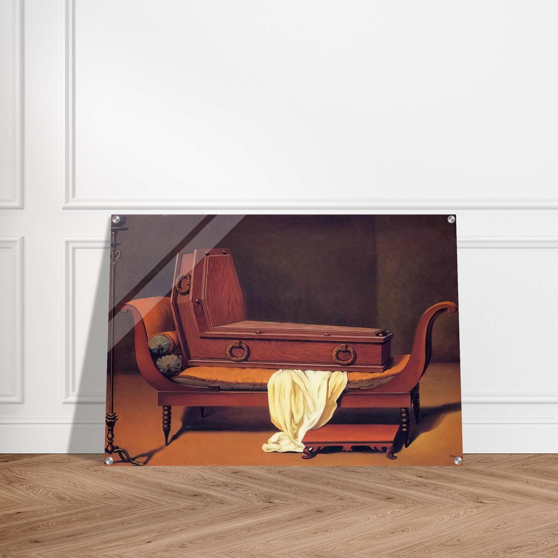 PERSPECTIVE MADAME RECAMIER BY DAVID 1949 - Rene Magritte Acrylic Print - 70x100 cm / 28x40″ inches