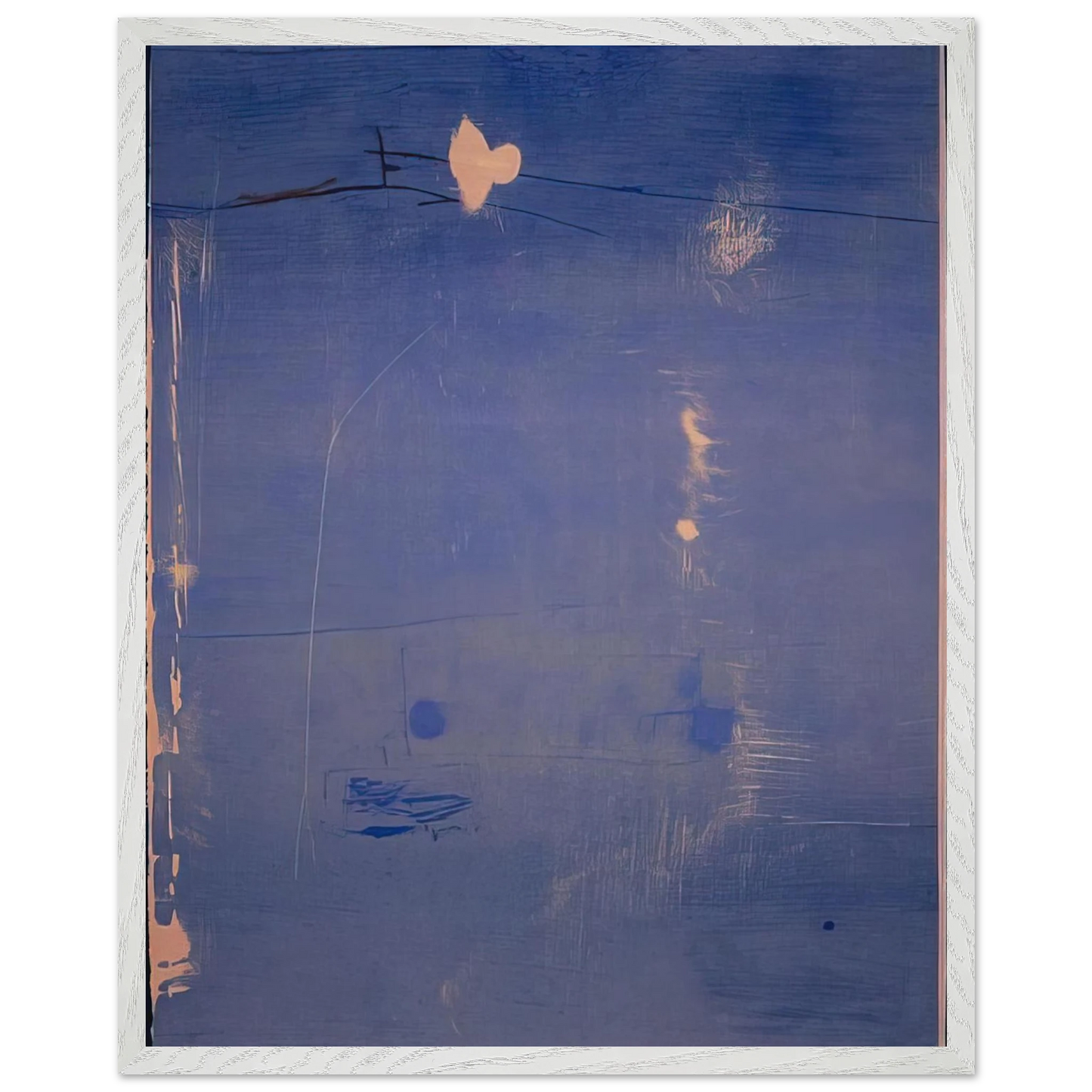 Helen Frankenthaler - Cameo - 1980 Wall art - A2 (42 x 59.4  cm) - Premium Wooden Framed Poster With Fine Art Paper-canvas - Black frame