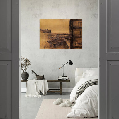 View from the Apartment in the Rue Lepic - Vincent van Gogh Brushed Aluminum Print - 70x100 cm / 28x40 inches | Vincent van Gogh Aluminum Print | Vincent van Gogh Prints