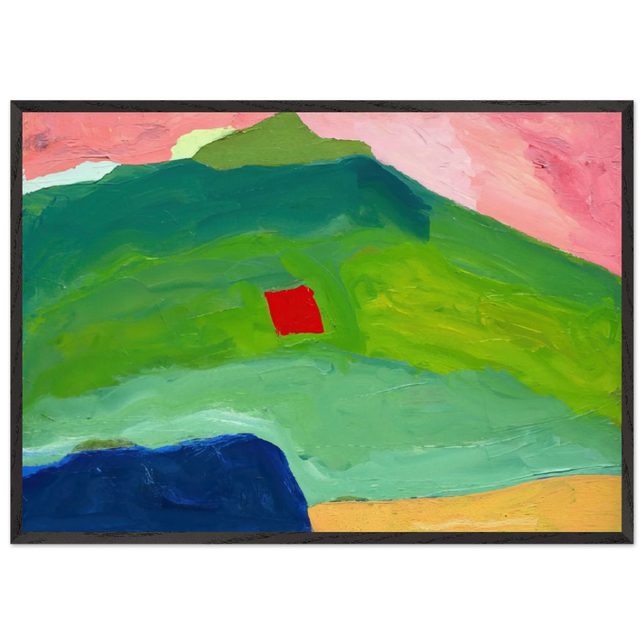 Untitled 17 - 1980 - Etel Adnan 70x100 cm / 28x40 inches Framed Art Print – Black Wooden Frame