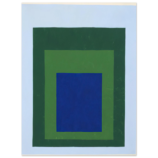 Josef Albers - HOMAGE TO THE SQUARE BLUE GREEN 1950  75x100 cm / 30x40inches Fine Art Poster