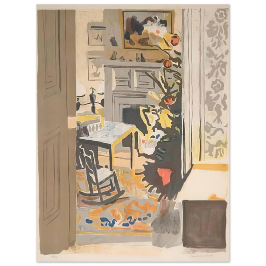 Fairfield Porter - THE CHRISTMAS TREE 1971  75x100 cm / 30x40inches Fine Art Poster
