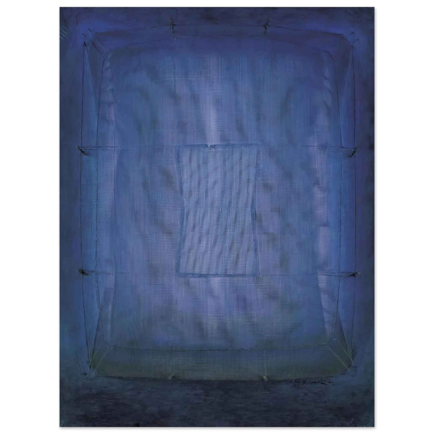 Manuel Rivera - Azul - Art Informel  75x100 cm / 30x40inches Fine Art Poster