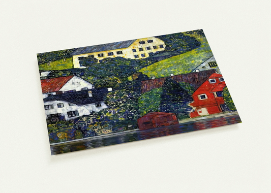 HOUSES AT UNTERACH ON THE ATTERSEE By Gustav Klimt Pack of 10 Post Cards | Gustav Klimt Post Cards | A6 (10.5 x 14.8 cm) - 4.1 x 5.8 inches