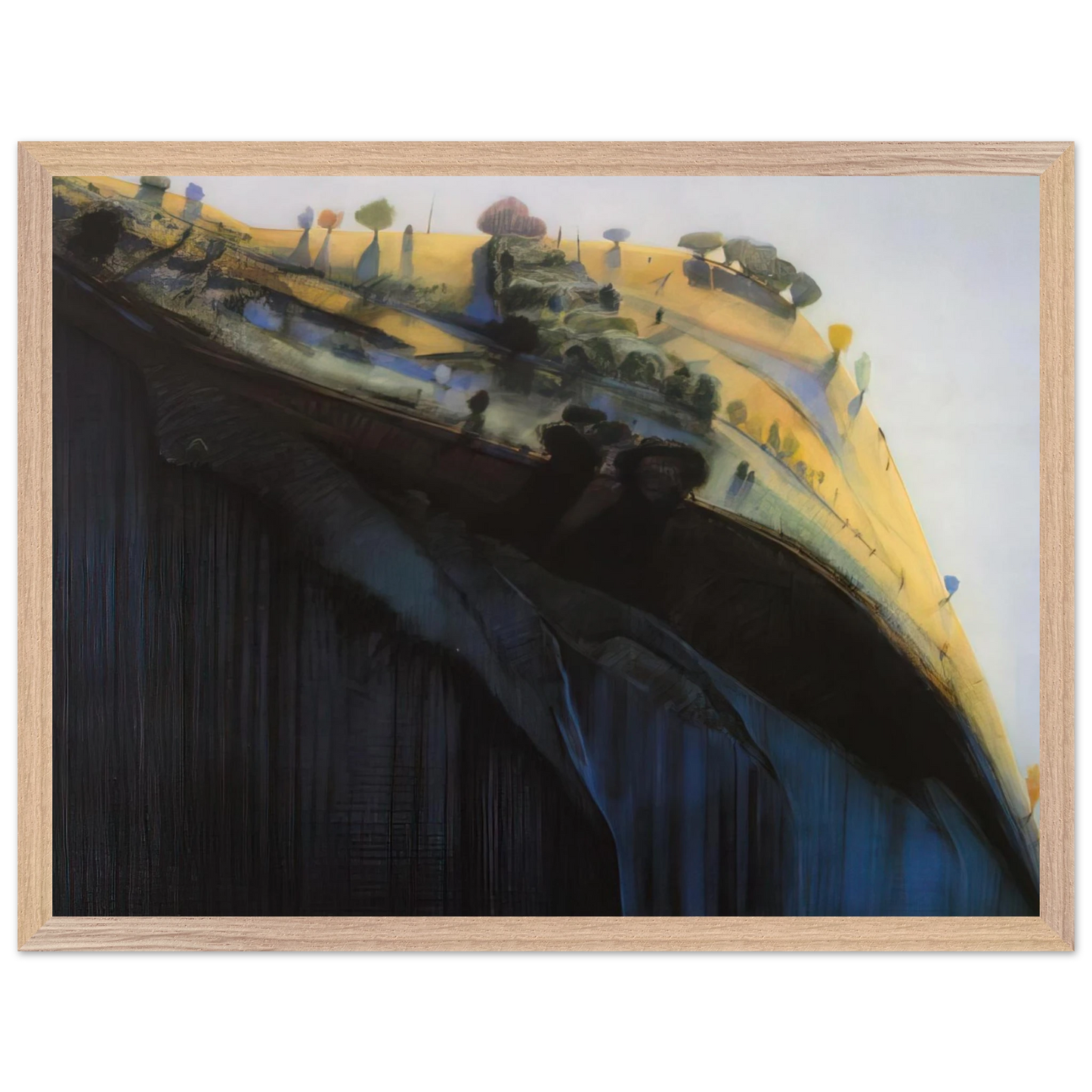 Wayne Thiebaud - Coloma Ridge - 1968 Wall Art - 60x80 cm / 24x32 inches - Fine Art Poster-canvas - -